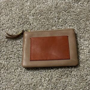 Madewell Tan and Brown Wristlet